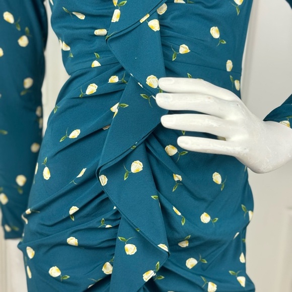 INTERMIX Blue Bodycon Long Sleeve Dress. D37 - Picture 13 of 17